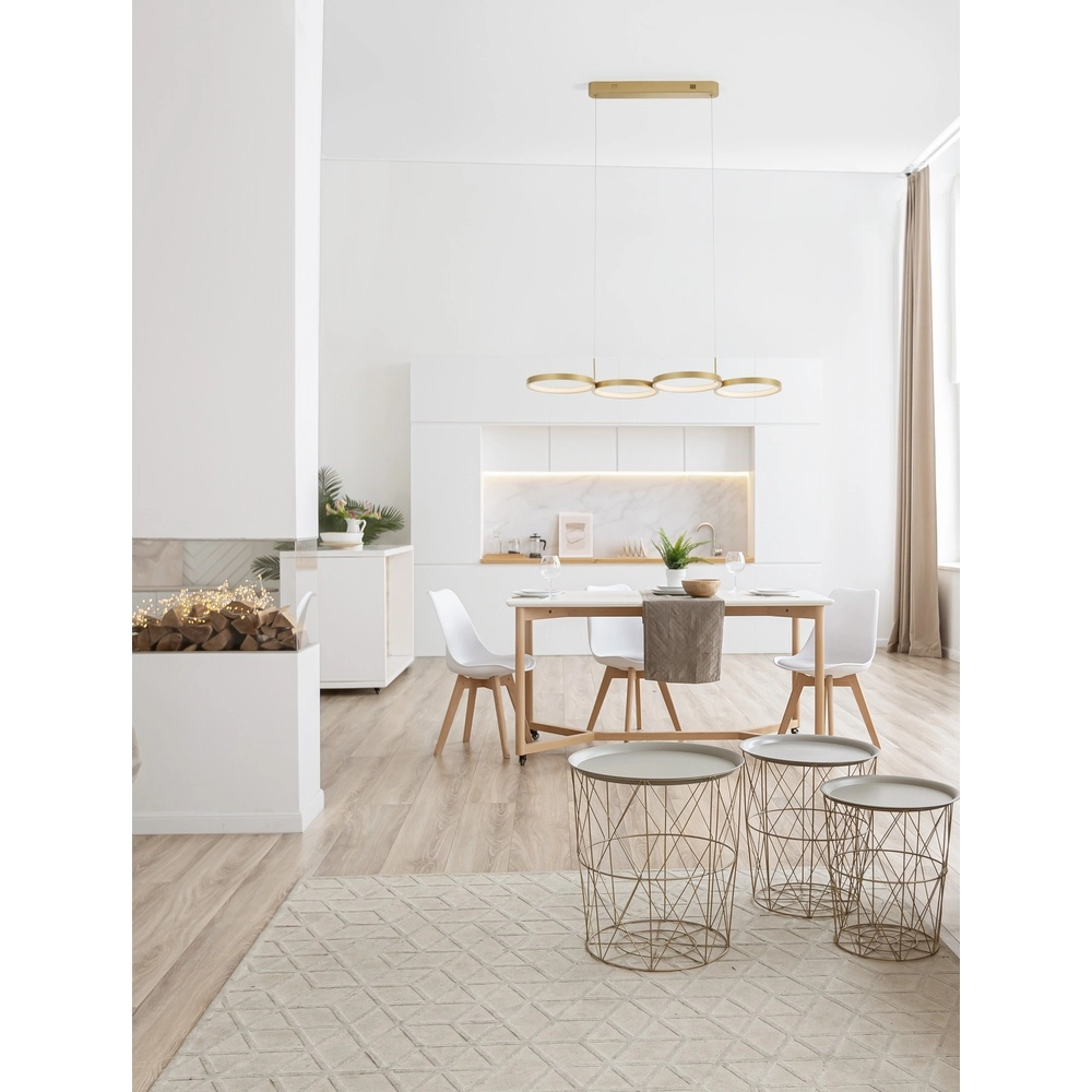 Moderne Pendelleuchte Magnus gold 84cm Lyora 5212017433190