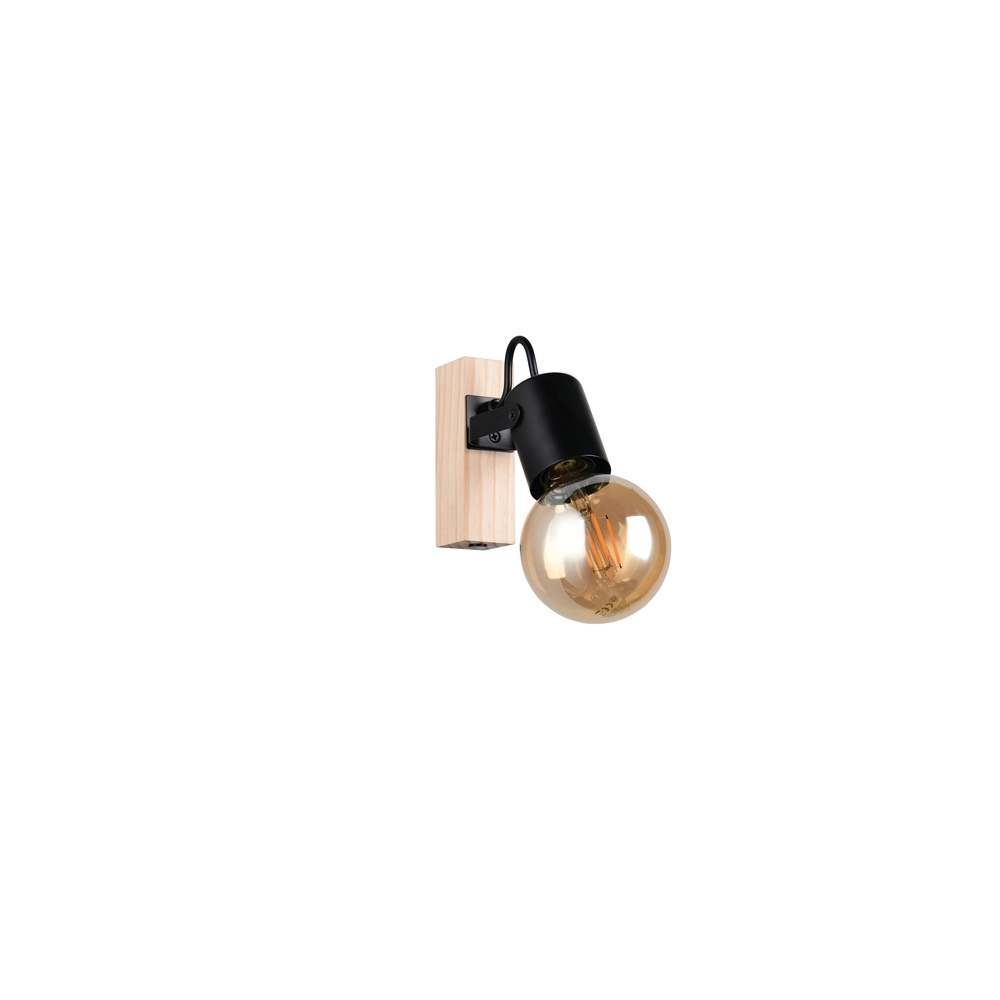 Deckenlampe Lynar Schwarz mit Holz Trio 4017807670684