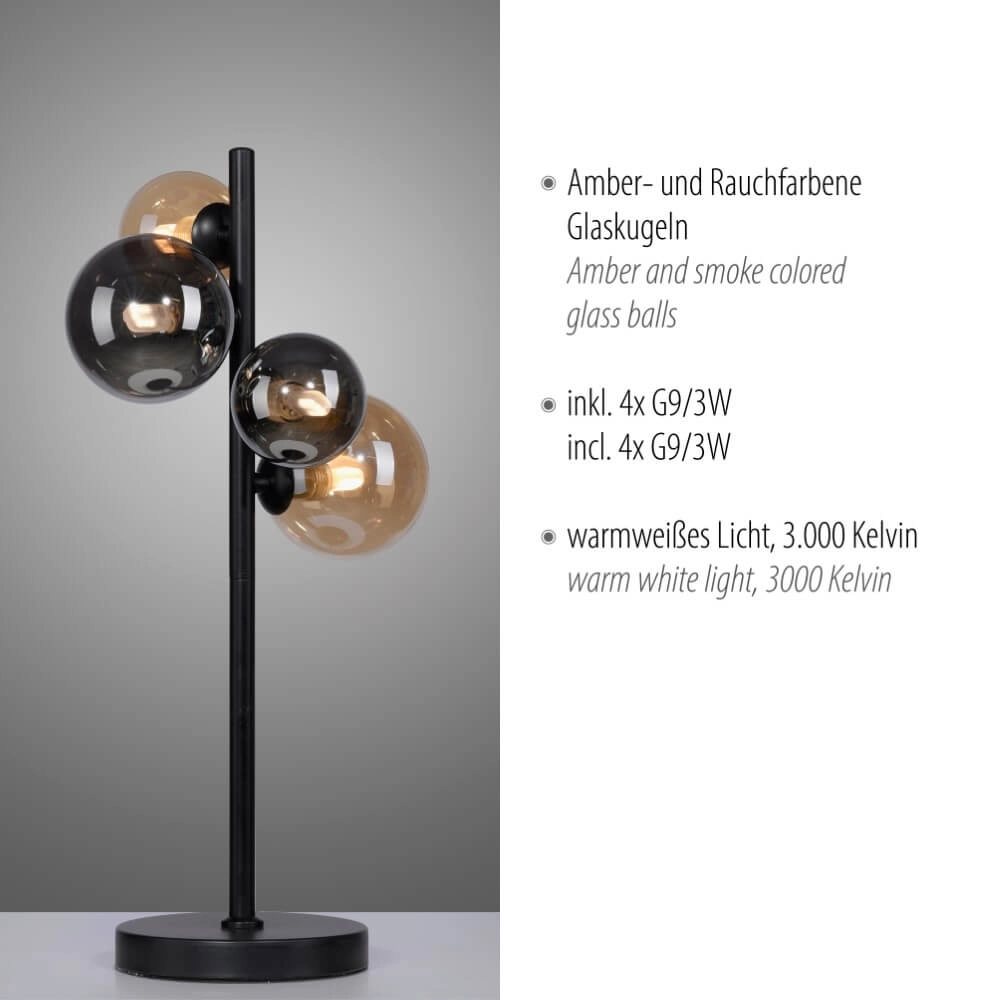 Schwarze Tischlampe Popsicle Design Paul Neuhaus 4012248375525
