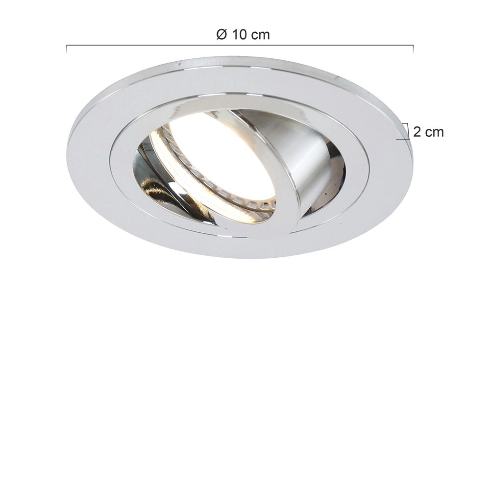 Einbaustrahler Round 10 cm metallic-grau Steinhauer 8712746113532