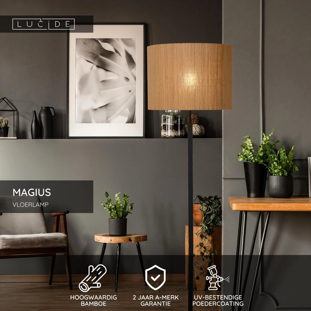 Stehlampe Magius Rattan Lucide 5411212031327