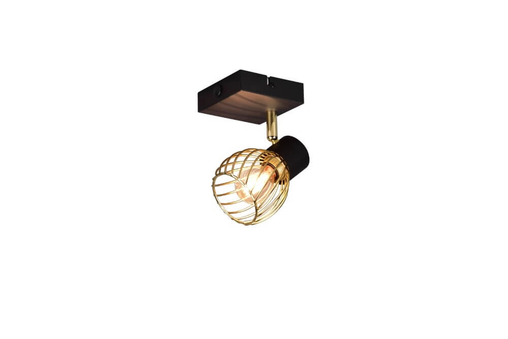 Design-Wandleuchte Ardon schwarz mit gold Trio 4017807560886
