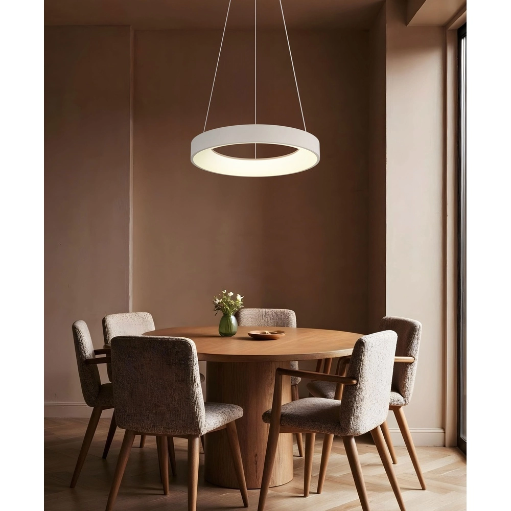 Moderne Pendelleuchte Gallegos sandbraun Ø 50cm Globo 9007371569960