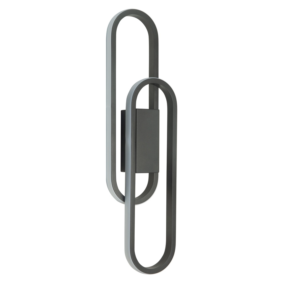 Design-Wandleuchte Anello schwarz 50cm