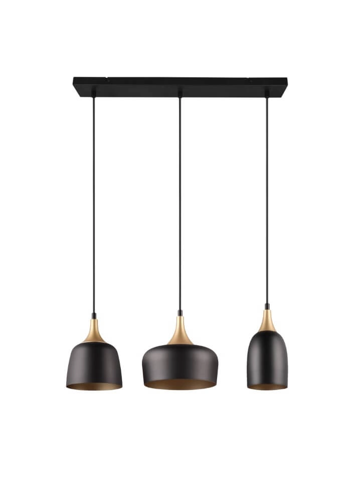 Design-Hängelampe Chiraz schwarz 3-flammig