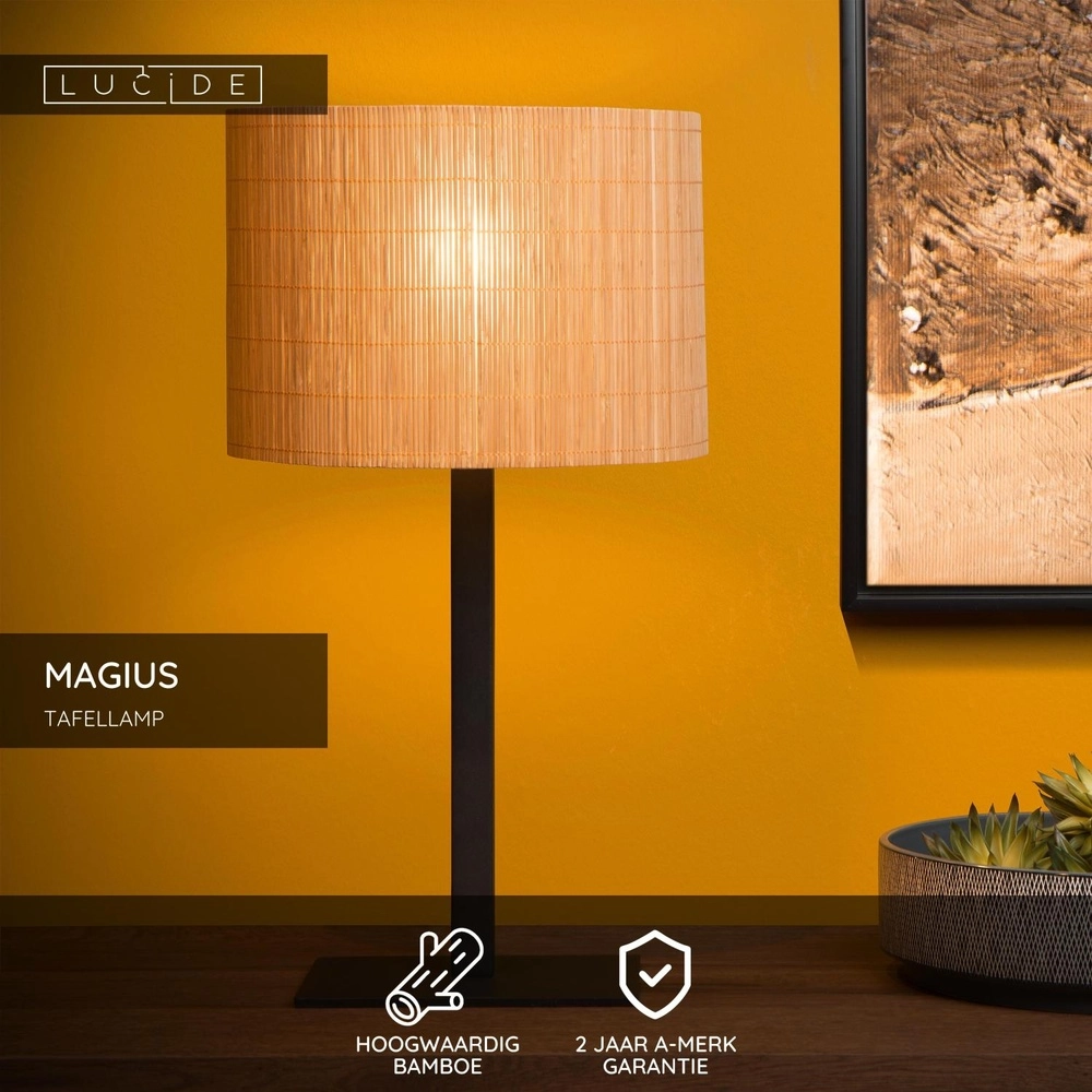 Tischlampe Magius Rattan Lucide 5411212031280