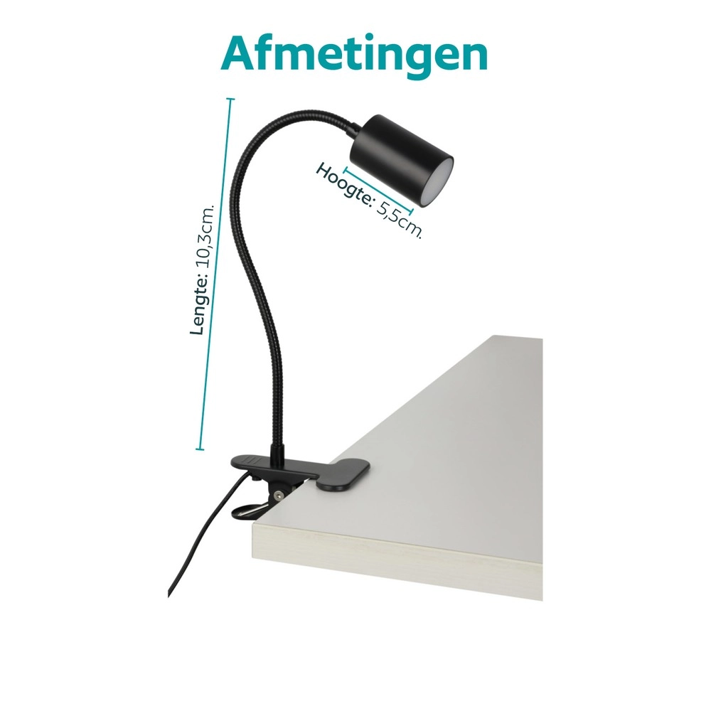 Klemmlampe Lardaro Schwarz Eglo 9008606389261