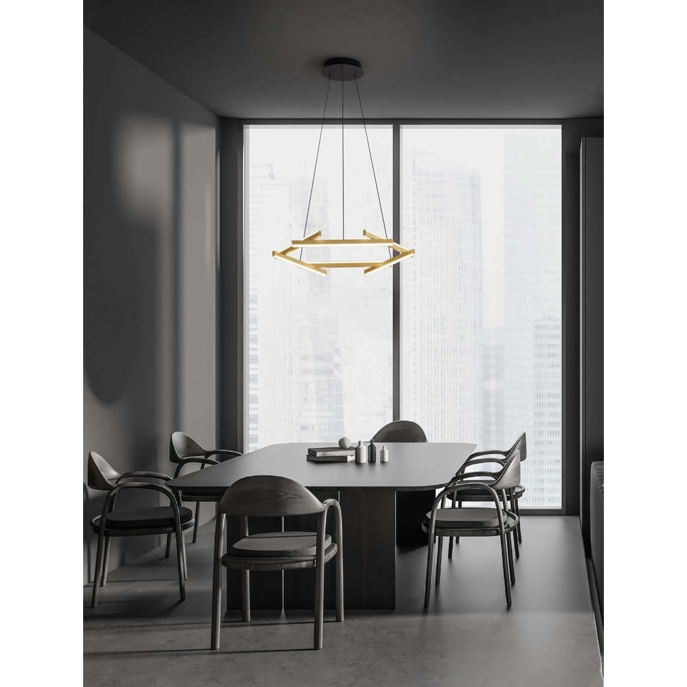 Pendelleuchte Hyde schwarz mit gold Lyora 5212017446206