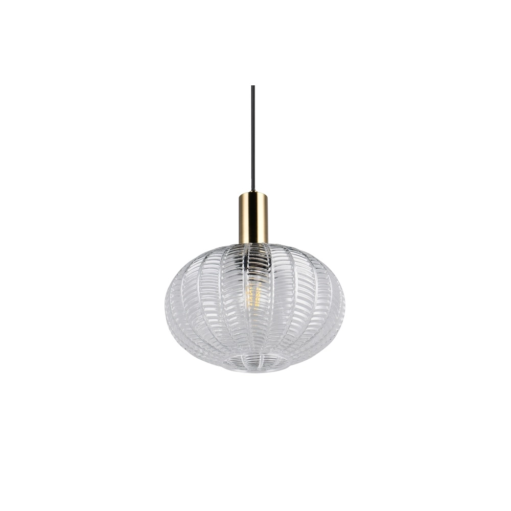 Klassische Pendellampe Elvezia Transparentes Glas Trio 4017807682045