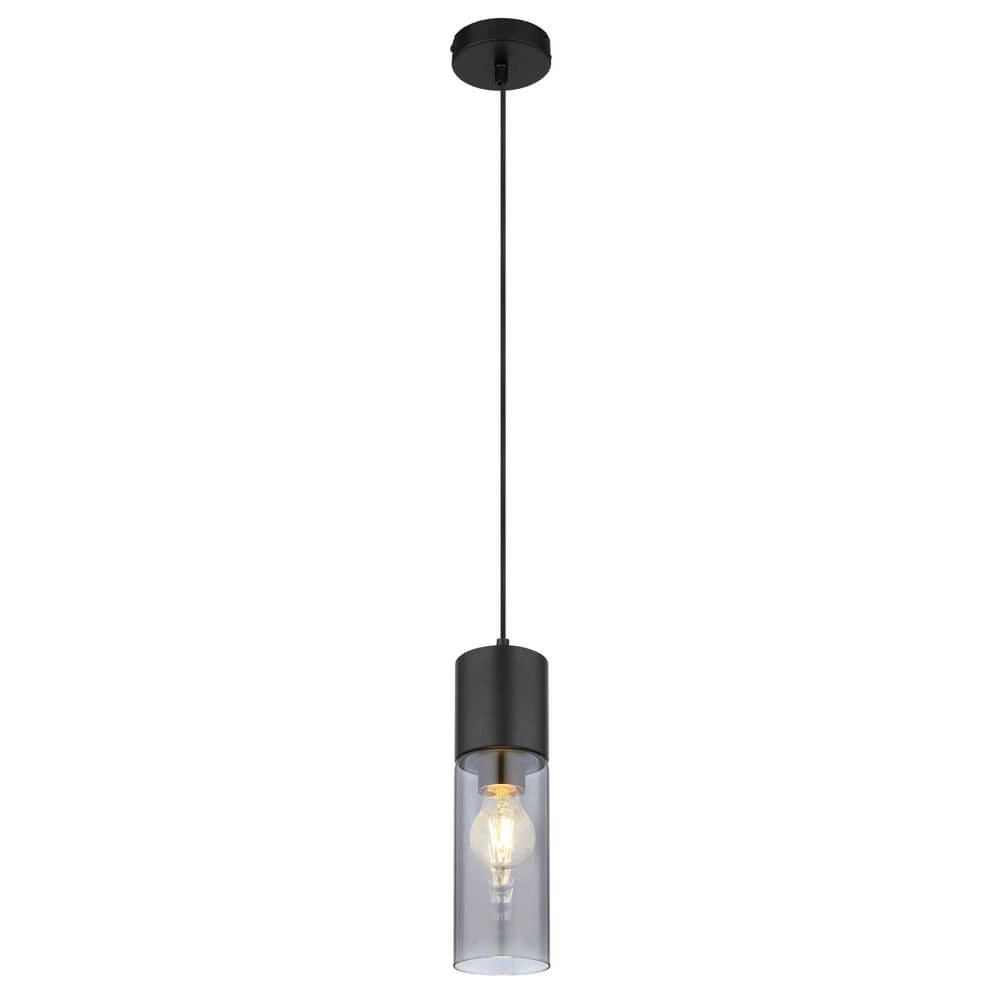 Schlanke Pendelleuchte Annika Single Schwarz