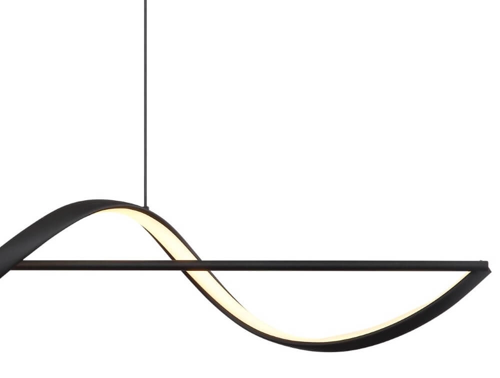 Gewellte Hängelampe Violino schwarzes Design Globo 9007371446117