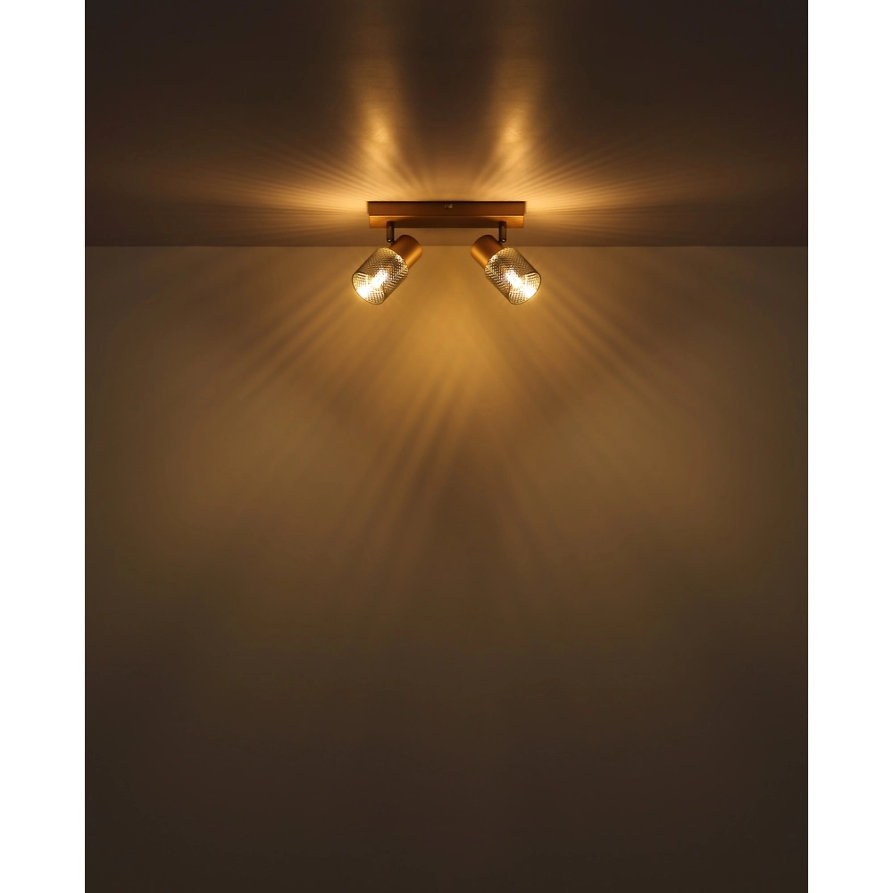 Deckenlampe Satella 2-helles Kaffeebraun Globo 9007371474561
