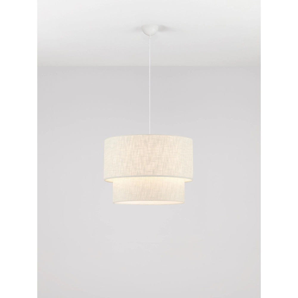 Leinen-Pendellampe Karen Ø 50cm Lyora 5212017493965