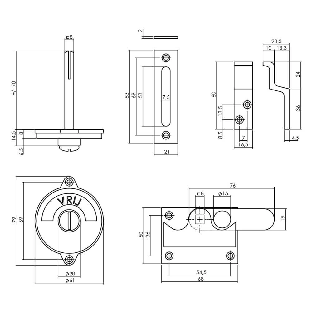 Toiletten-Transfer Tira flach schwarz Intersteel 8714186473146