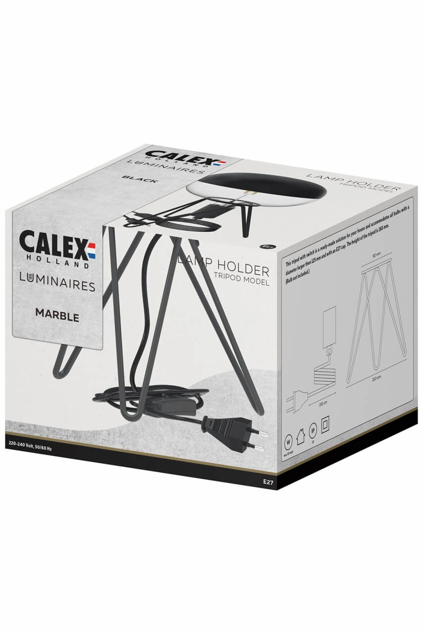 Schwarze Stativleuchte Tripod Circle 8712879150879