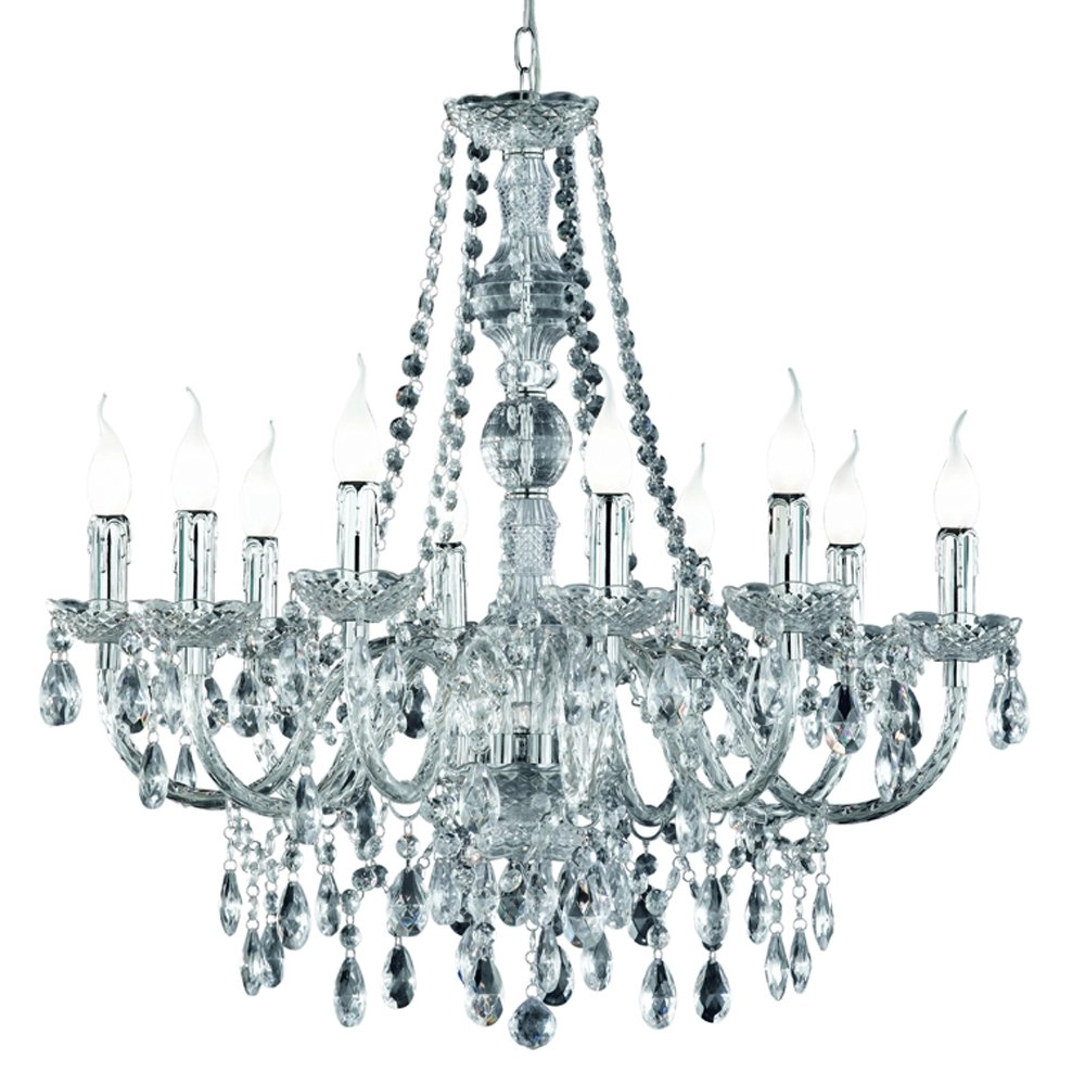 Kronleuchter Luster Crystal 77 cm 10 Lichter mit Kristall Trio 4017807138825
