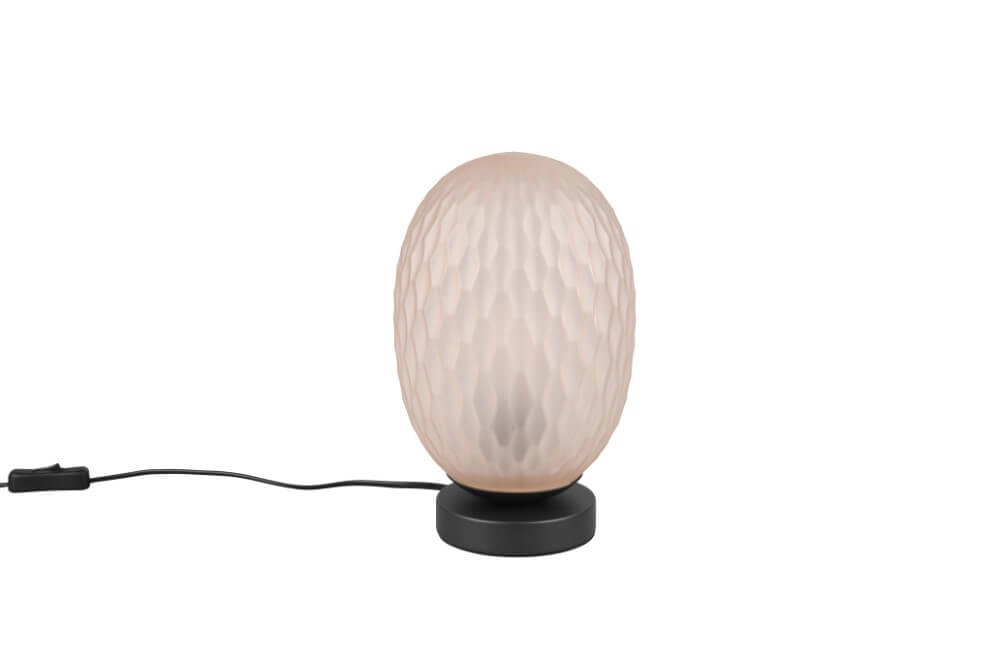 Tischlampe Facette mit geripptem Braunglas Trio 4017807627886