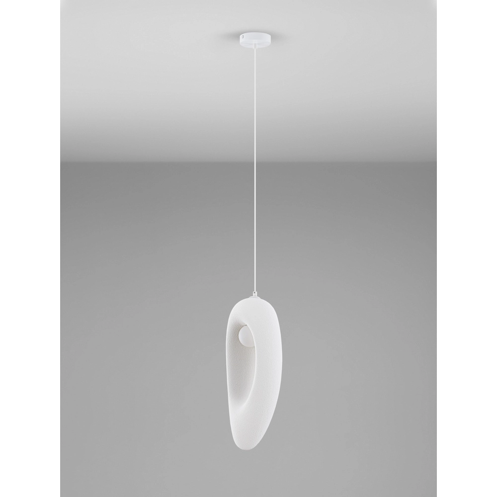 Natürliche Pendelleuchte Tempus weiß 48cm Lyora 5212017460868