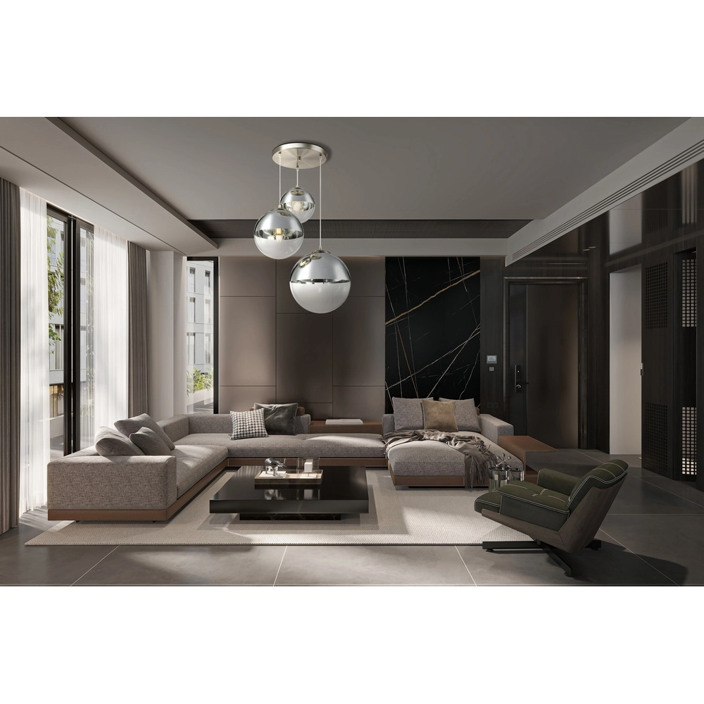 3-Licht Pendellampe Varus Nickel Globo 9007371383443