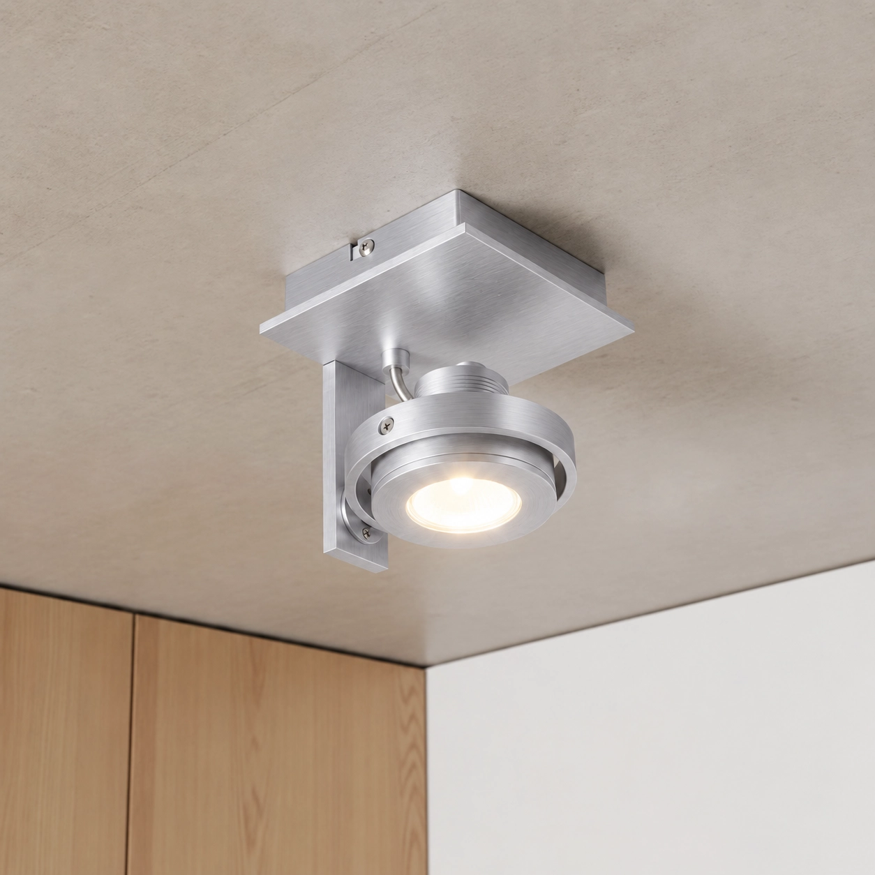 1-Lampen-Scheinwerfer Meist grau