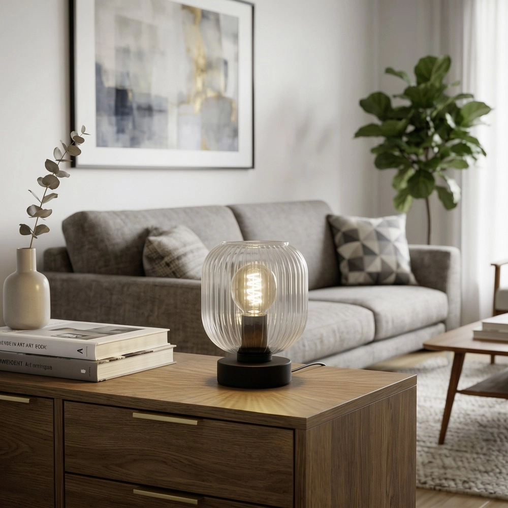 Design-Tischlampe Dasmina schwarze Ø 20cm