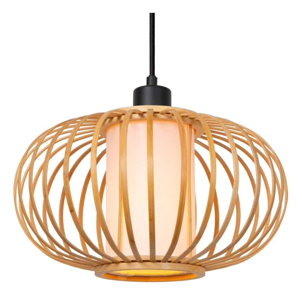Pendellampe Thuline 3-Licht Holz-Look Lucide 5411212051790