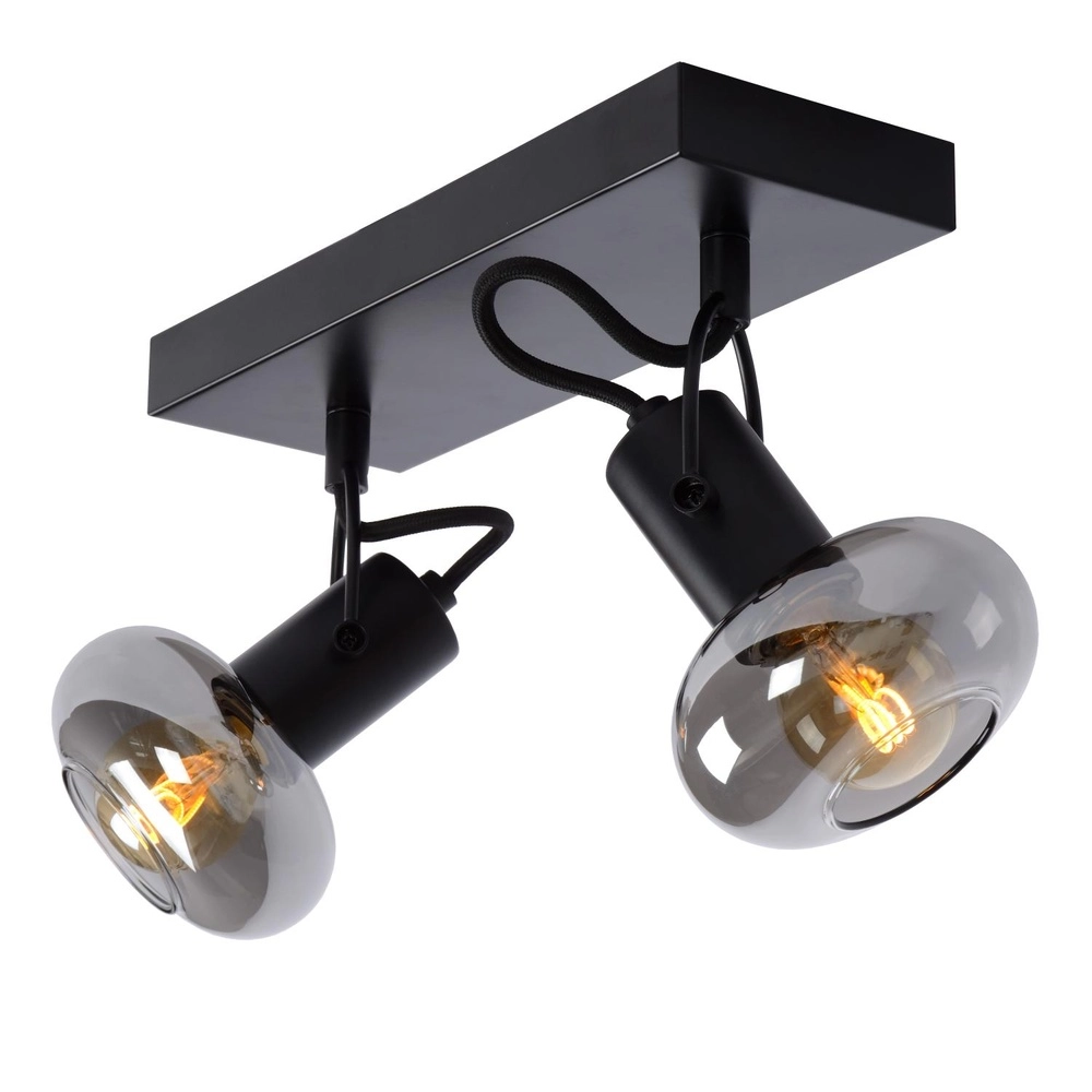 Deckenlampe Madee 2-Licht Schwarz Lucide 5411212176783