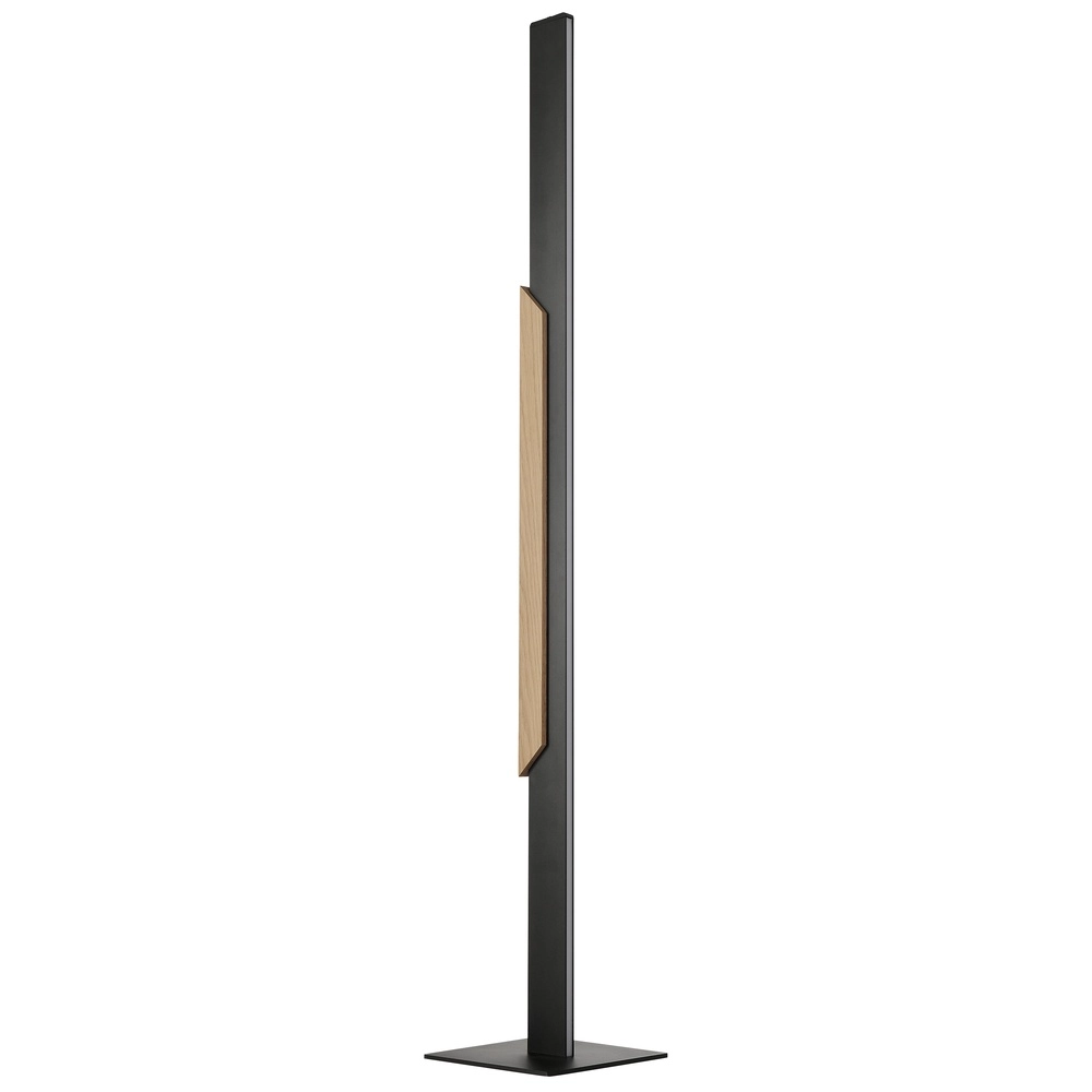 Design-Stehlampe Arcus Schwarz mit Holz Brilliant 4004353463532