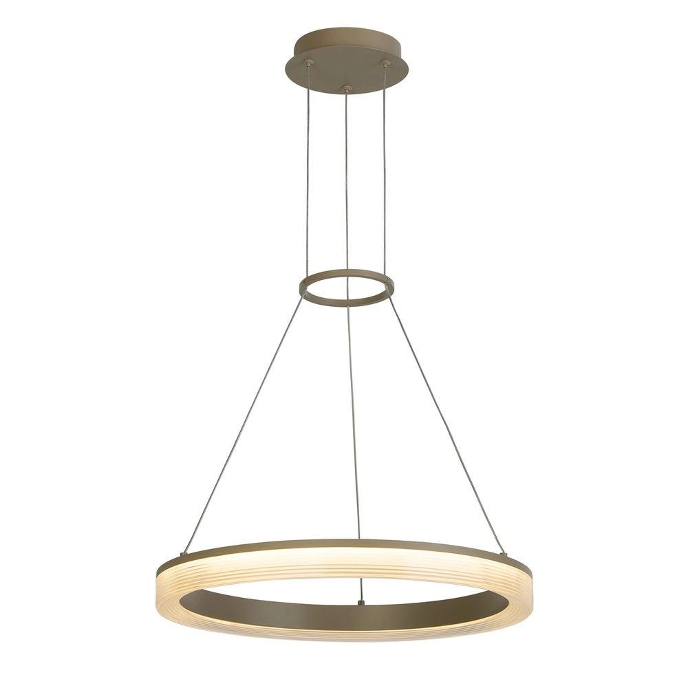 Design-Pendellampe Lumen Rings sandbraun Ø 45 cm