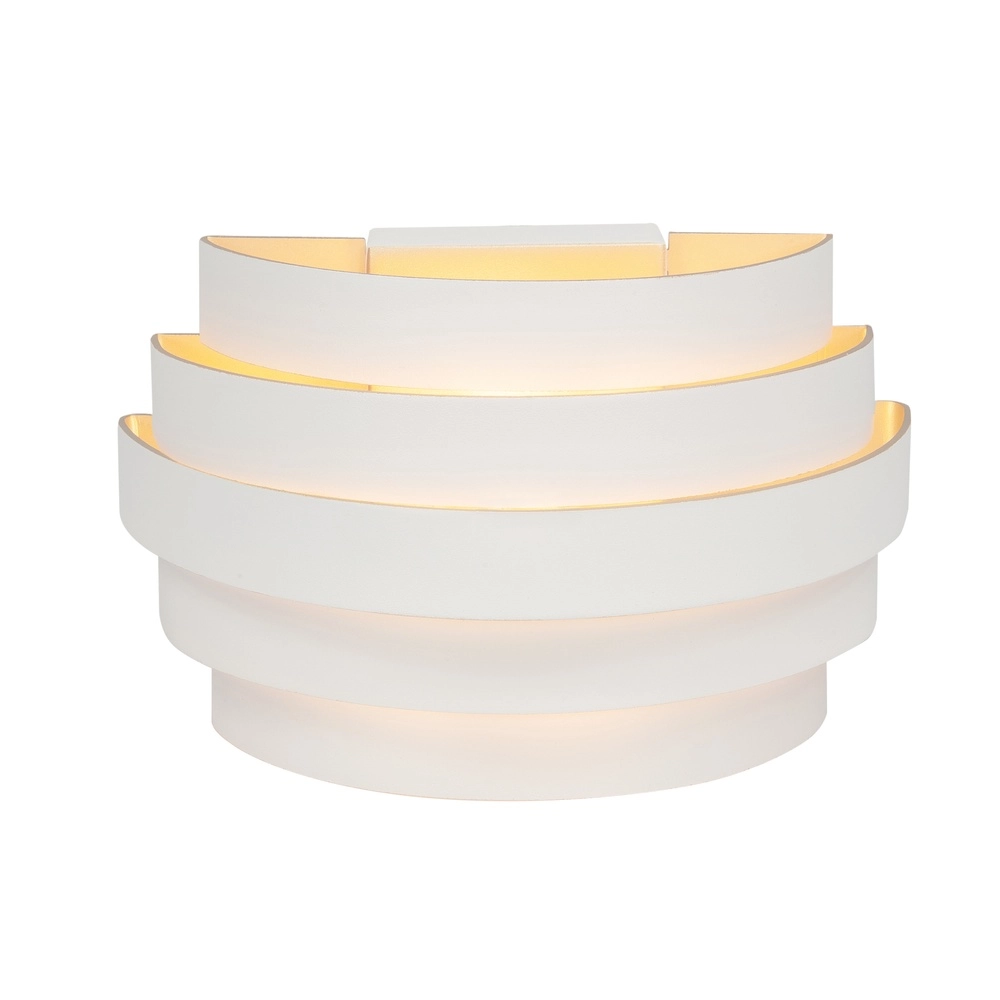 Design-Wandleuchte Scudo weiß mit gold 20cm