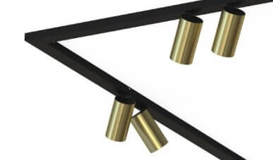 Goldener Deckenstrahler Mono 8x GU10 Lyora 5903139775595