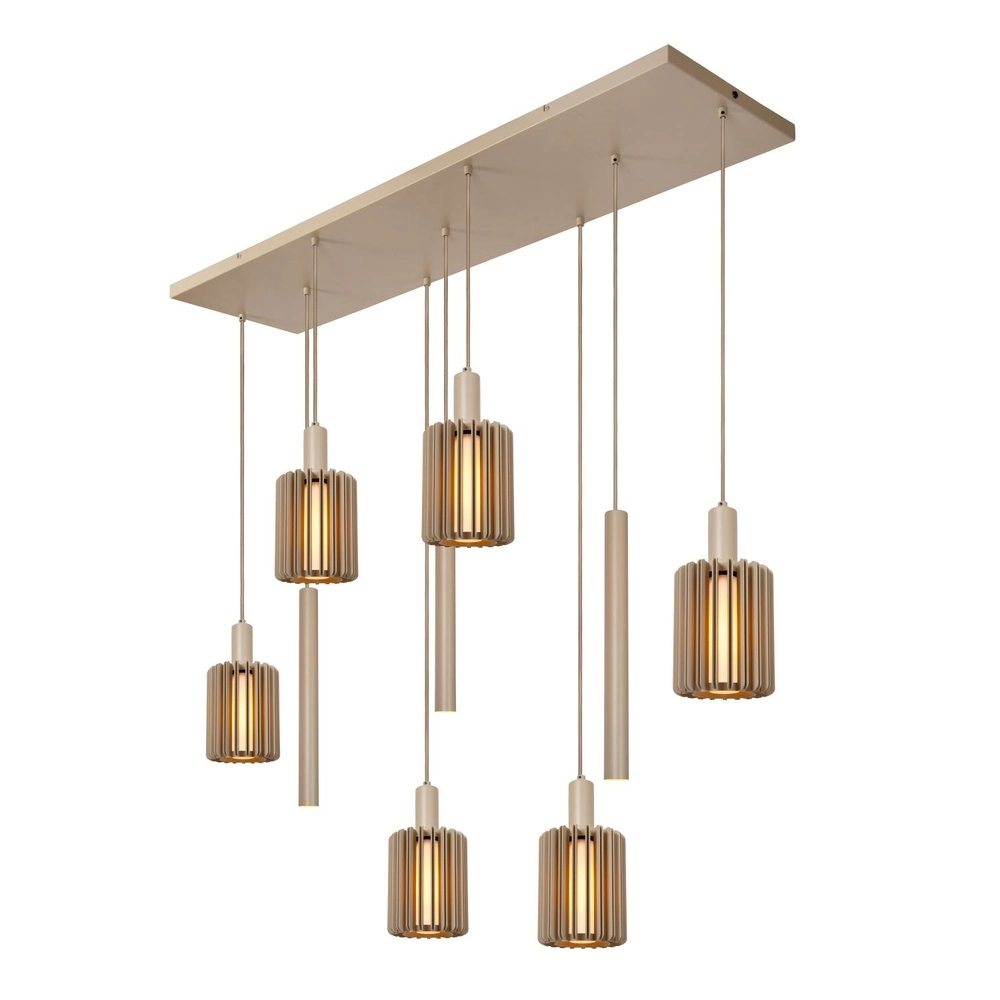 9-Licht Pendellampe Lambres taupe Lucide 5411212452993