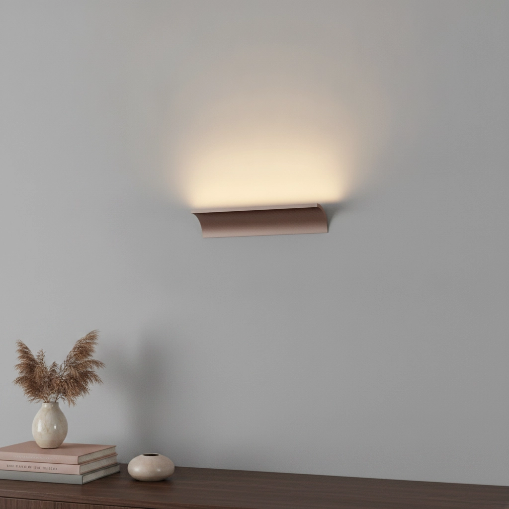 Indirekte Wandlampe Malibu Oben – bronzegebürstet