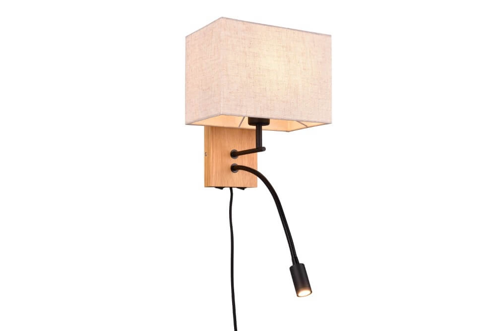 Ländliche Wandlampe Nilam rechteckige Haube Trio 4017807567977