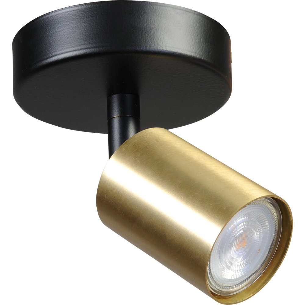 Deckenleuchte schwarz Bounce mit goldenem Fleck