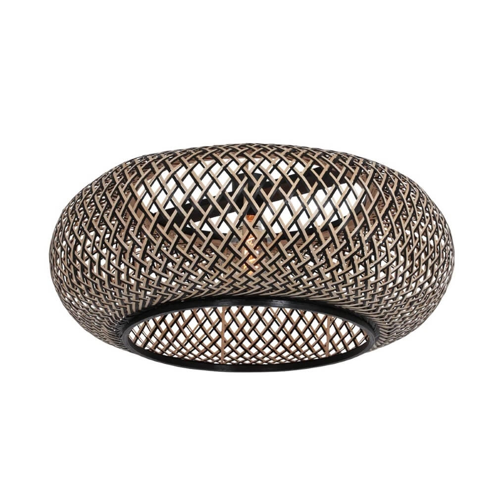 Rattan-Bogenlampe Sparkled Schwarz Steinhauer 8712746152951