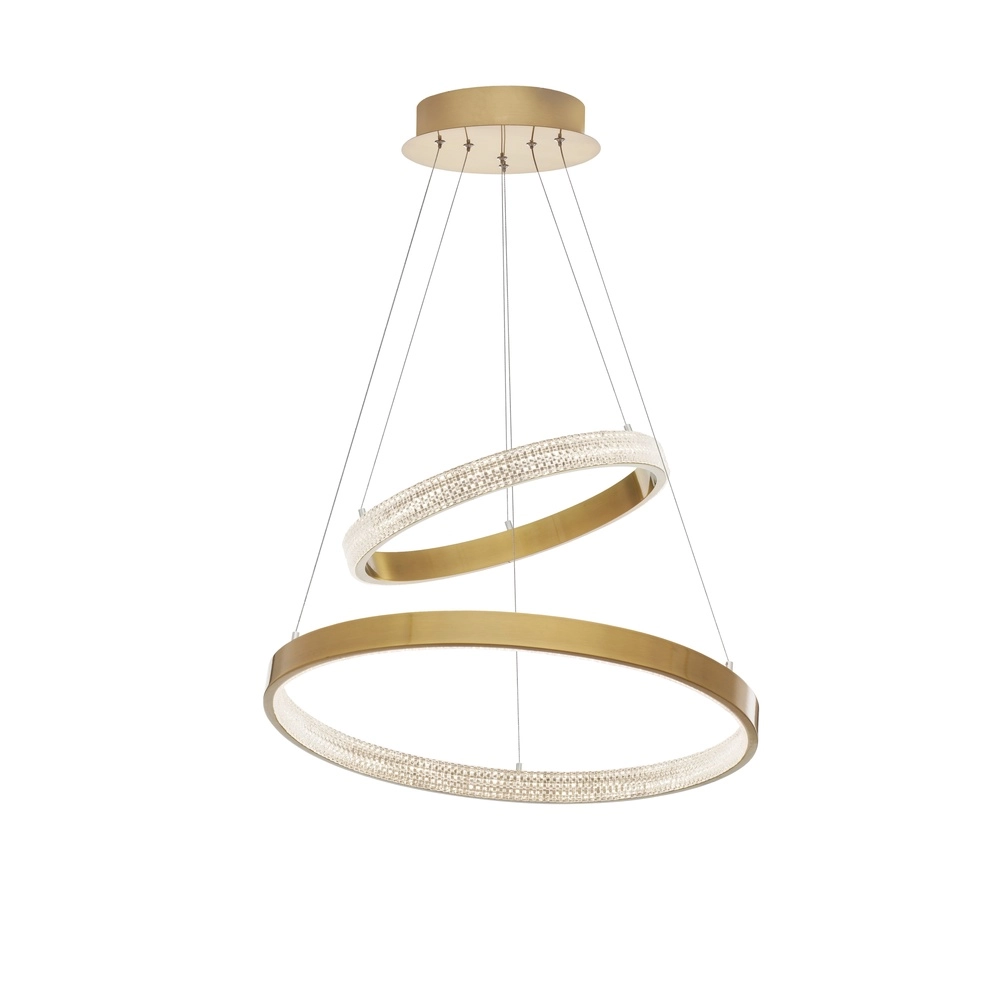 Pendelleuchte Preston gold Ø 60cm doppelt Lyora 5212017424105