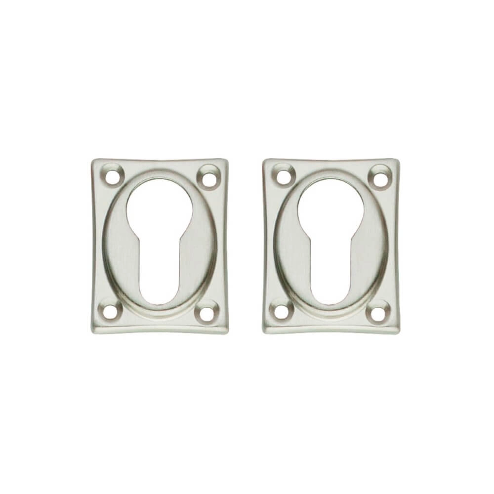 Set mit 2 Zylinder-Rosetten Tira Rechteck nickel matt Intersteel 8714186648346