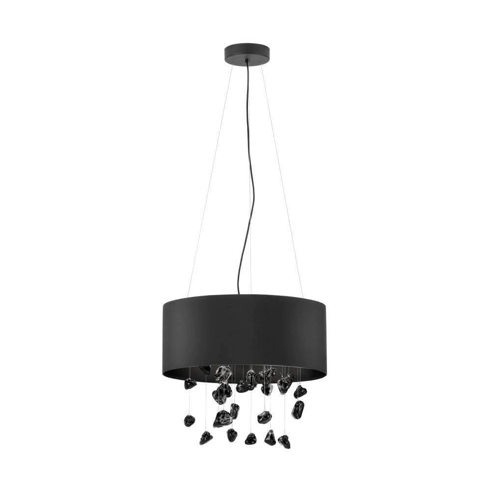 Schwarze Hängelampe Escuela mit Haube - Ø 53cm