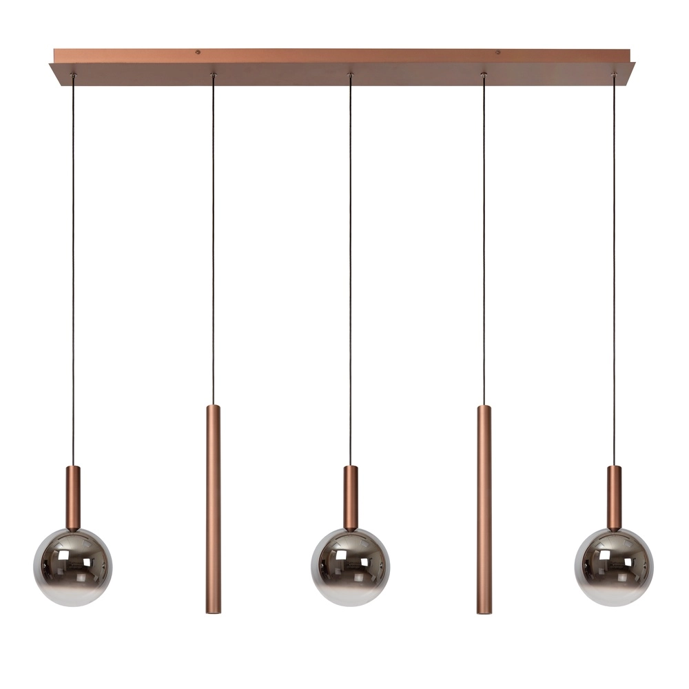 Design-Pendellampe Jasmine Kupfer-5-Lampen Premium by Lucide 5411212741301