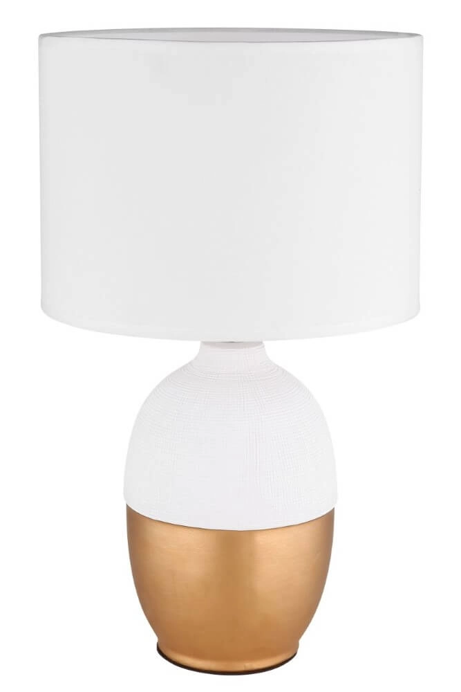 Goldene Tischlampe Valentino mit Weiss Globo 9007371432301