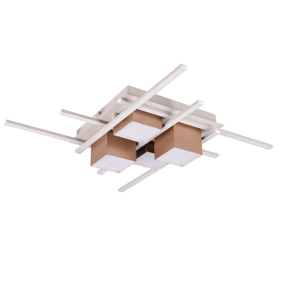 Design-Deckenleuchte Roger kaffeebraun Trio 4017807640113