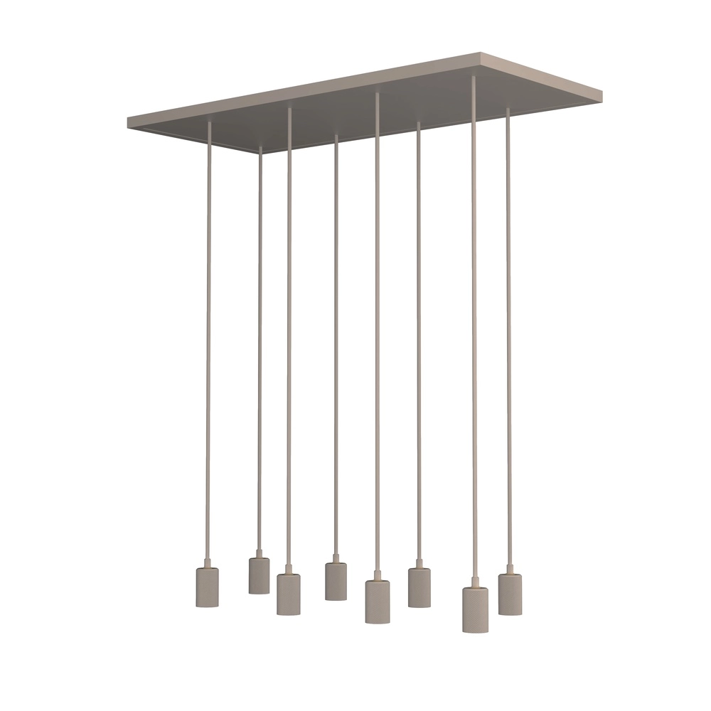Sandbraune Pendellampe Madox 8-Licht