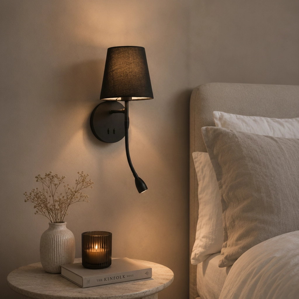 Nachttischlampe Nia schwarz