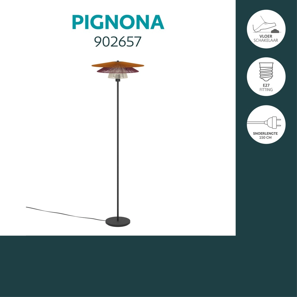 Drahtlampe Pignona Bodenfarben