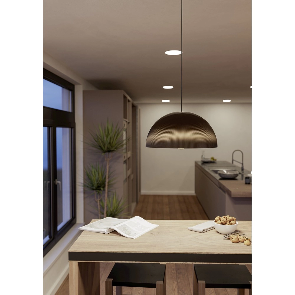 Design-Pendellampe Gaetano 2 Bronze mit weißem Ø 40 cm