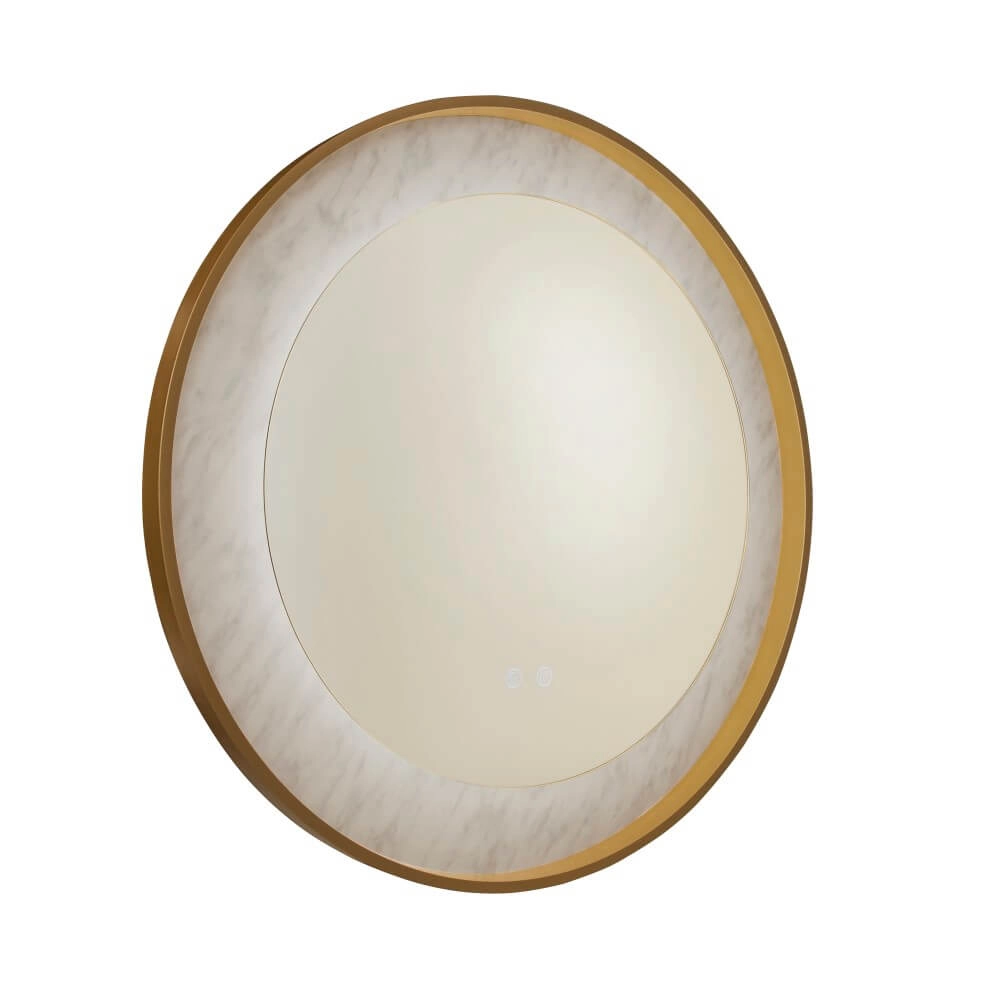 Badezimmerspiegel Luxo Gold mit Licht Searchlight 5053423272108