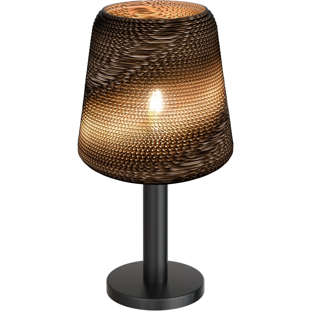 Tischlampe Carta Moody Ø 34cm Think Paper Shade - schwarz
