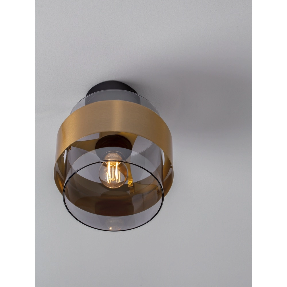 Deckenlampe Sianna Ø 18cm schwarz mit gold Lyora 5212017445438