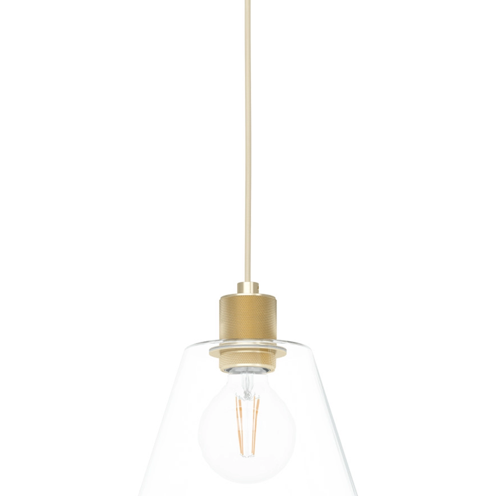 Hängelampe aus Glas Copley Gold mit Glas